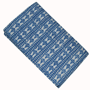 ดอกไม้ Hand Block พิมพ์ผ้าคลุมเตียง2 Layered Kantha Quilt อินเดีย Spread - Product Image 4