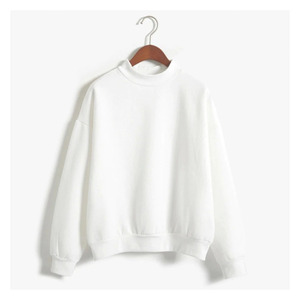 Venta al por mayor de alta calidad en blanco de lana de cuello redondo sudaderas para hombres y mujeres con logotipo personalizado sudadera - Product Image 3