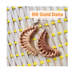 Pendientes de mimbre hechos a mano, diseño personalizado, regalo de fiesta, estilo bohemio/Ms Kathy + 84813366387 99 oro - Product Image 4