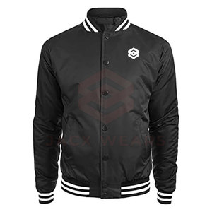 Chaquetas con letras de satén de béisbol para hombre baratas con cuello levantado-Invierno impermeable y resistente al viento Más vendidos - Product Image 3