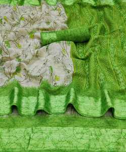 Sari en soie imprimée - Product Image 2