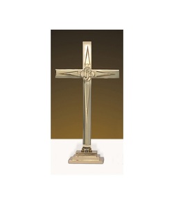 Suministros de Iglesia de la India, suministros de iglesia con estrellas grabadas, Cruz de santuario de latón - Product Image 1