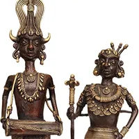 アンティーク手作り真鍮彫刻部族テーマdhokra部族売れ筋彫刻真鍮