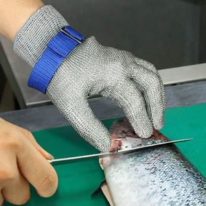 ถุงมือป้องกันการตัด5นิ้วทำจากสเตนเลสสตีลทนทานต่อการตัดลวดโลหะสำหรับป้องกันมือและแขน - Product Image 6