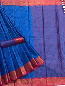 Vêtements de mariage les plus à la mode Saree en soie avec chemisier Pièce de chemisier Les femmes indiennes portent Sari pas cher bas prix en gros Surat vêtement - Product Image 6
