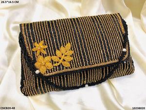 New Style Luxury Genuine Leather Stylish Evening Purse <b>Clutch</b> <b>Bag</b> Woman Indian Bridal Designer <b>Embroidered</b> <b>Clutch</b> <b>Bags</b> & Purses - Product Image 3
