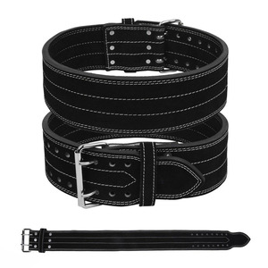 เข็มขัดหนังแท้แบบปรับน้ำหนักได้10ซม. พร้อมหัวเข็มขัดเหล็กสำหรับยิมออกกำลังกาย - Product Image 3