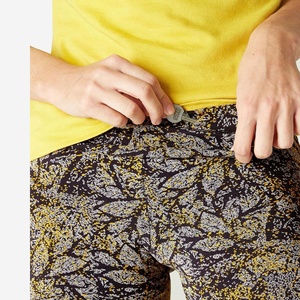 Printed Mid Waist Knee Length Yoga Pants Pockets Tummy Control Breathable Fable Tic <b>Trousers</b> for Women Running Workout Fitness - Product Image 5