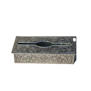 กล่องใส่กระดาษทิชชู่ชุบสังกะสีดีไซน์คลาสสิกกล่องเก็บผ้าเช็ดปากทรงสี่เหลี่ยมผืนผ้า - Product Image 4