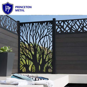 Customized decorative Laser Cut Metal Fencing Privacy screen wall Perforated Aluminum laser cut fence