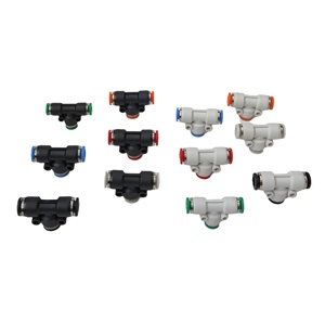 Accesorio de tubo neumático OEM <span class=keywords><strong>DEM</strong></span> PUT, accesorios de tubo de conexión rápida de aire de 3 vías, serie PUT de plástico, tipo Unión en T PUT4 - Product Image 5
