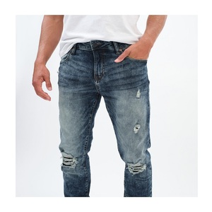Pantalones vaqueros elásticos ajustados para hombre, Jeans de cintura baja, a la moda, de verano, superventas, a precio asequible - Product Image 2