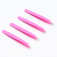 Pinzas para Cejas de Calidad Profesional al por Mayor, Marca Personalizada, Curvas y Inclinadas, Herramientas de Belleza Cosmética Personalizadas de Acero Inoxidable