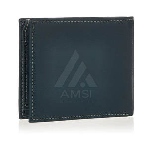 Men's Double-Sided Open Leather <b>Wallet</b> with <b>Canvas</b> Lining Long <b>Wallet</b> with Low MOQ - Product Image 2