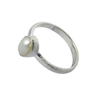 Bague Design Simple Fabricant Vente Directe Perle Gemme Éternité Vermeil Bagues En Argent Sterling 925 Bijoux Personnalisés - Product Image 3