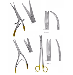 Lot de ciseaux chirurgicales en carbure de tungstène, toriques, catrum, instruments testés par CE, 20 pièces - Product Image 1
