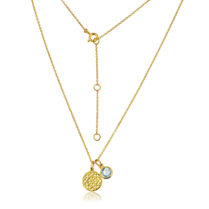 Collar con colgante de filigrana de Plata de Ley 925 a la moda, chapado en oro, stock listo, piedra preciosa iolita clásica para compromiso de boda - Product Image 4