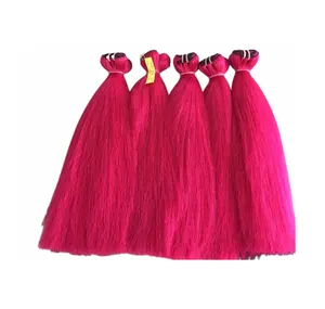 Nastro per capelli Remy vergini per capelli lisci in osso di colore rosa Vietnam di alta qualità nelle estensioni dei capelli umani