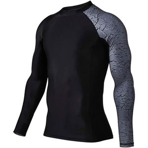 Chemise de compression unisexe 3D Rash Guard vêtements de fitness à séchage rapide avec impression sublimée en polyester spandex MMA Sport - Product Image 3