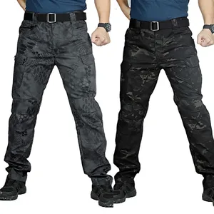 Men Camo Multi-Pockets Quick Dry Outdoors Sports Tactical Cargo Trousers Pants For Men