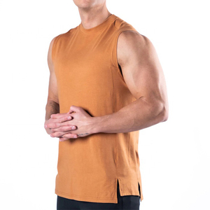 Camiseta de gimnasio personalizada de alta calidad para hombre, 100% algodón, logotipo personalizado, verano, venta al por mayor, buen color, camisetas sin mangas para hombre - Product Image 4