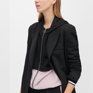 Nouveau style, dernière tendance pour femmes, sweats à capuche noirs personnalisés pour la gym, 100% coton - Product Image 5