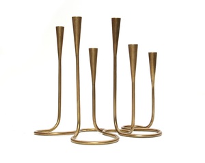 Bougeoirs dorés personnalisés pour bougies coniques, bougeoirs décoratifs modernes pour Table, pièce de centre de Table pour mariage et salle à manger - Product Image 6
