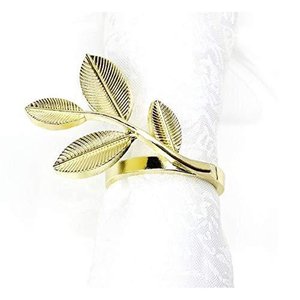 Rond de serviette en métal fait à la main de luxe personnalisé plaqué or fantaisie meilleure forme d'anneau de serviette pour les occasions spéciales - Product Image 6