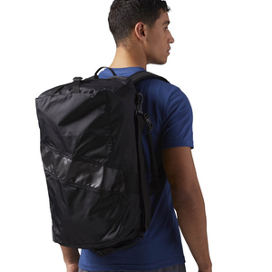 Custom Logo Water Resistant Black Duffle Bag – Unisex Sports Gym & Travel Bag for Men & Women, Fitness & <b>Training</b> Use - Product Image 2