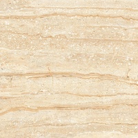 Carrelage de sol classique en porcelaine polie Beige, traverine jaune en marbre mexicain, 60x60cm 600x600mm 600x600mm, finition brillante