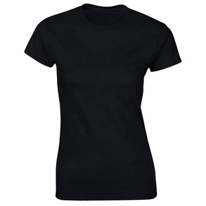Camisetas de manga corta 100% de algodón para mujer, camisetas de manga corta de Color sólido, camisetas de mujer, camiseta amarilla oscura - Product Image 4