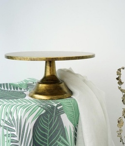 High quality golden Metal <b>Stand</b> Food Server Display Plate for home and restaurants - Product Image 1