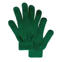 Ucuz kadın ve erkek düz akrilik kış sıcak tutmak açık yeşil örme eldiven