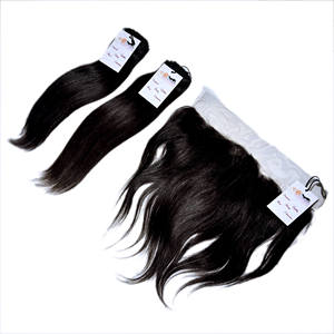 Lots de Cheveux Humains Vierges Brésiliens Ondulés, Cheveux Indiens, Frontaux et Closures en Dentelle HD, Extensions de Cheveux Humains de Temple Indien – Fournisseurs - Product Image 5