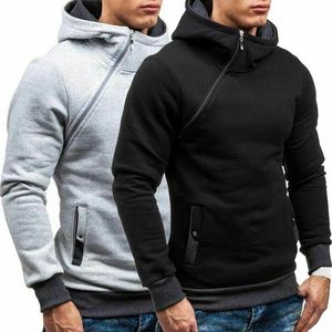 Sweat-shirt à capuche en polaire surdimensionné pour homme avec fermeture éclair, coupe et couture, uni, teinture unie, pour la saison hivernale, personnalisable, marque privée - Product Image 6