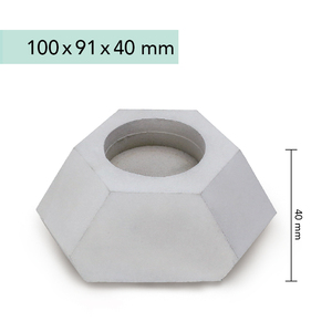 Kit de Soporte Hexagonal de Hormigón para Hacerlo Usted Mismo, Mortero Gris, Decoración Ecológica para el Hogar, Portavelas Hecho a Mano - Product Image 3