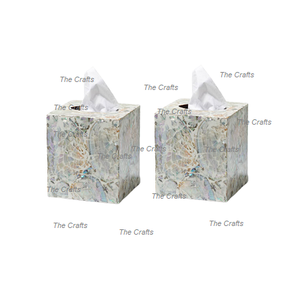 Juego de tres servilleteros de forma cuadrada en caja de pañuelos de trabajo de madera y fregona para uso en hoteles y restaurantes - Product Image 2