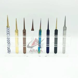 Pinzas de extensión de pestañas de aislamiento recto tipo A de acero inoxidable sostenible Nuevo producto ecológico para extensiones de pestañas - Product Image 1