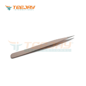 Pinza de extensión de pestañas rectas con recubrimiento de polvo rosa para bebé, 12cm, con agarre de diamante, Punta ultrafina, Etiqueta Privada, gran oferta - Product Image 6