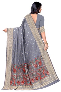 Banarasi — sarong en soie de coton doux pour femme, chemisier, tenue féminine idéale pour les fêtes au quotidien, à bas prix, nouvelle collection - Product Image 4