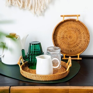 ถาดหวายกลมทนทานและเป็นมิตรกับสิ่งแวดล้อมพร้อมด้ามจับ (Lee Tran + 84 987731263) - Product Image 4