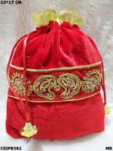 Bolso Potli, Bolso de Mano para Boda, Bolso Tradicional Indio para Fiesta, Bolso de Mano para Novia - Product Image 3