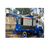 Foreuse rotative PDTHR-200 d'occasion montée sur camion pour puits d'eau, profondeur max. 200m, haute performance diesel, Égypte, Inde, avec chaîne, courroie et crochet