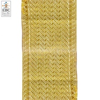 Dentelle tressée écologique OEM en polyester/coton, motif feuille de chêne dorée et argentée, brodée, en gros, motif feuille de frêne