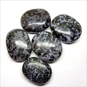 Gabro Gemstone Jasper Palm Stone Indigo Agate Buy Online from New Gift Europe Star Feng Shui Flower Business Gift