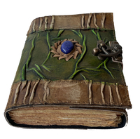 Grimoire fait à la main 100% Journal en cuir véritable oeil unique pierre sort livre d'ombre sorcières cahier personnalisé journal stationnaire