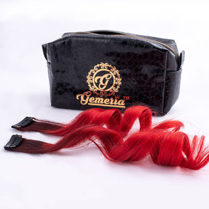 Pièce unique Extension de cheveux 100% indiens Remy avec melon rouge met en évidence Clip-In cuticule cheveux humains alignés Prix - Product Image 2