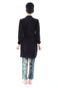 Conjunto completo de 5 piezas de traje de baño musulmán, ropa de baño islámica, vestidos turcos, Túnica Abaya modesta, Hijab modesto - Product Image 4