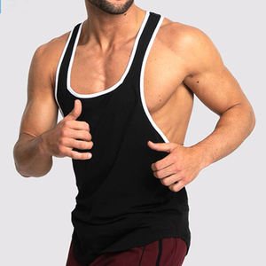 Camiseta sin mangas de culturismo para hombre de algodón personalizada de calidad superior Chaleco de fitness de gimnasio con tops bordados con logotipo impreso - Product Image 2