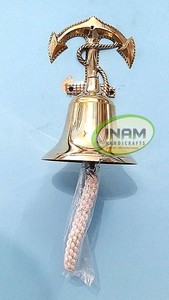 Sonnette nautique imitation antique Belle ancre en laiton Design Décoration de la maison en métal avec technique de placage - Product Image 4